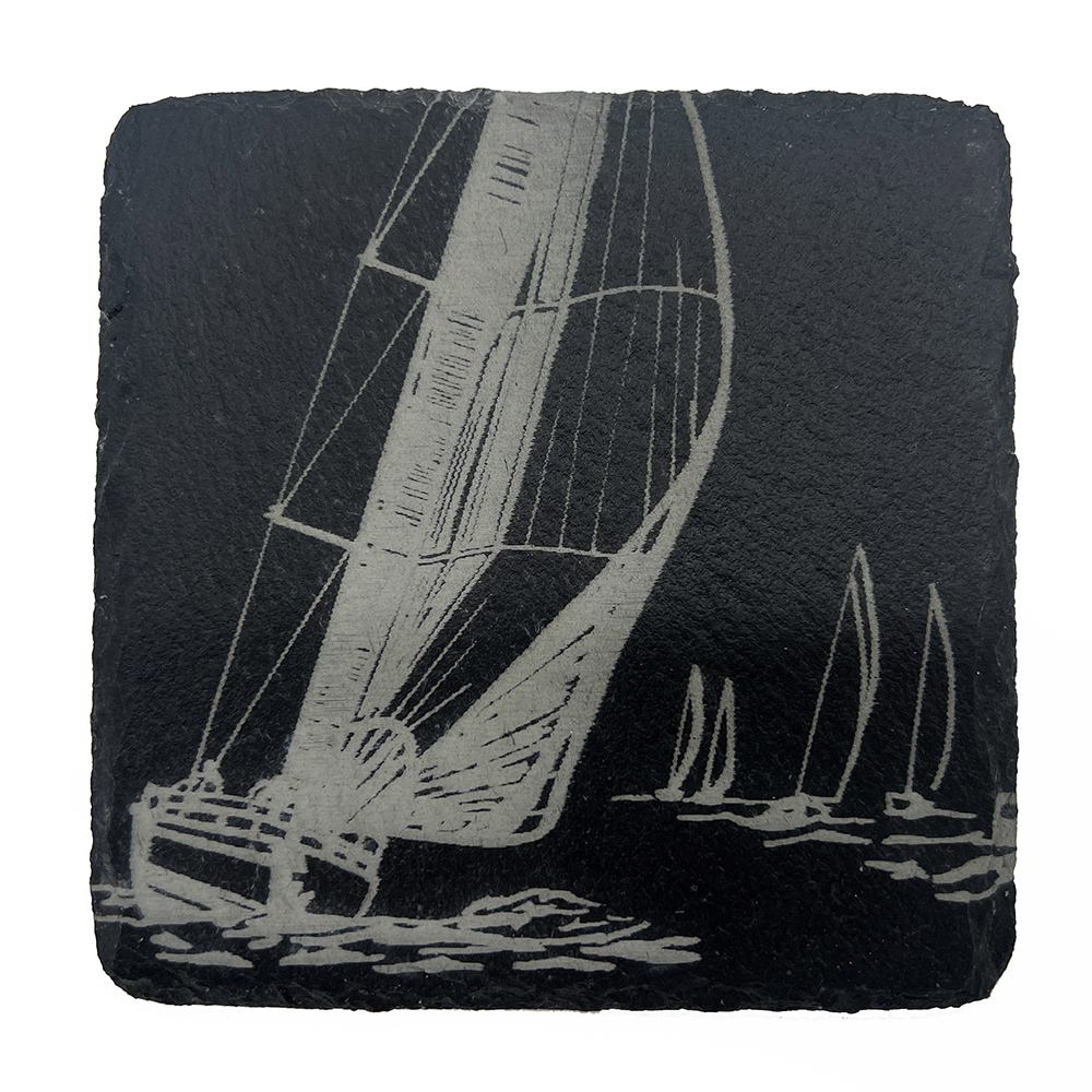 Picture of Single Slate Coaster - Yachting