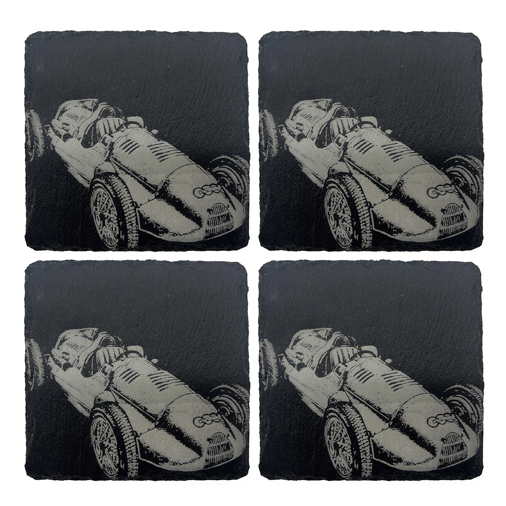 Picture of 4 Slate Coasters - Vintage Racing Car