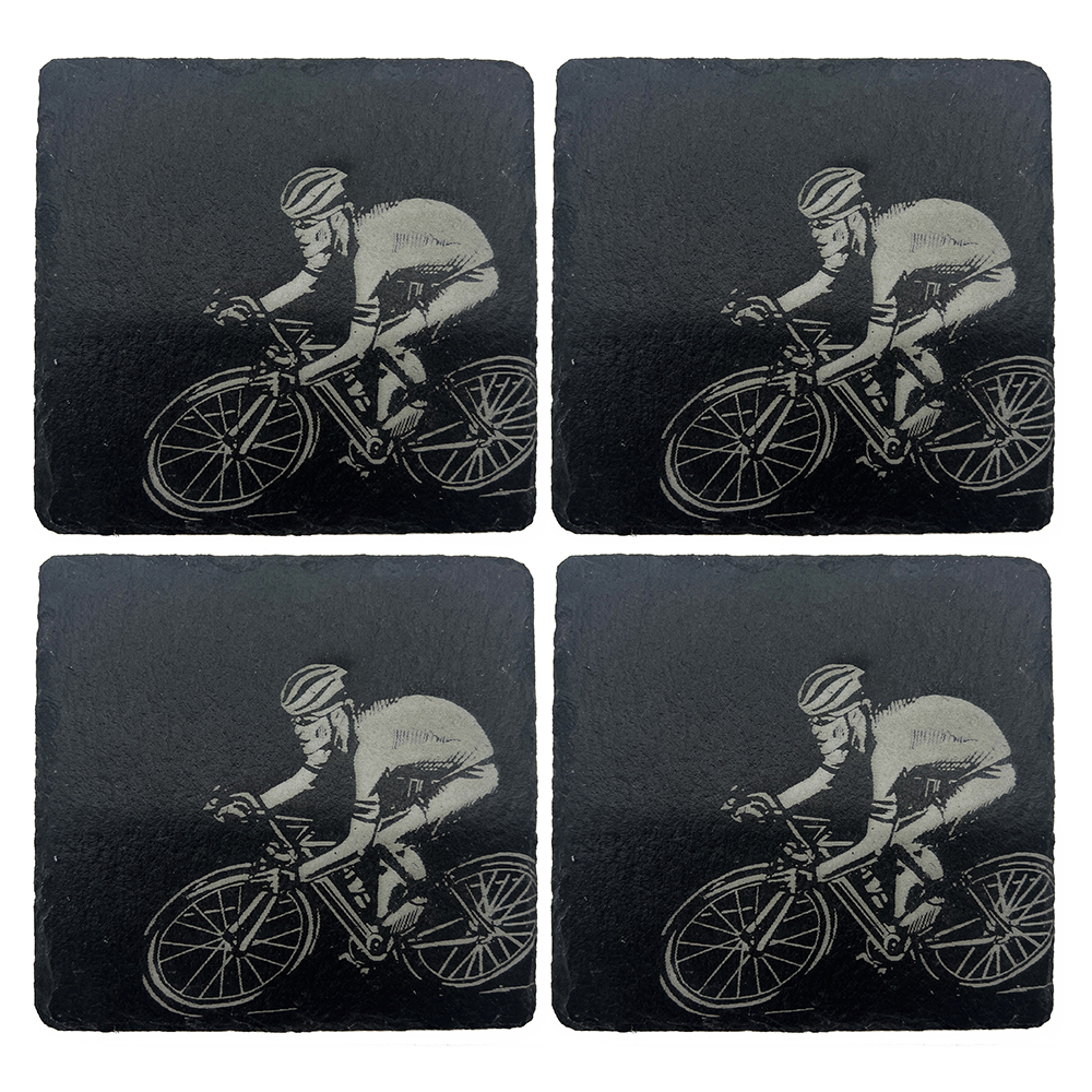 Picture of 4 Slate Coasters - Cycling