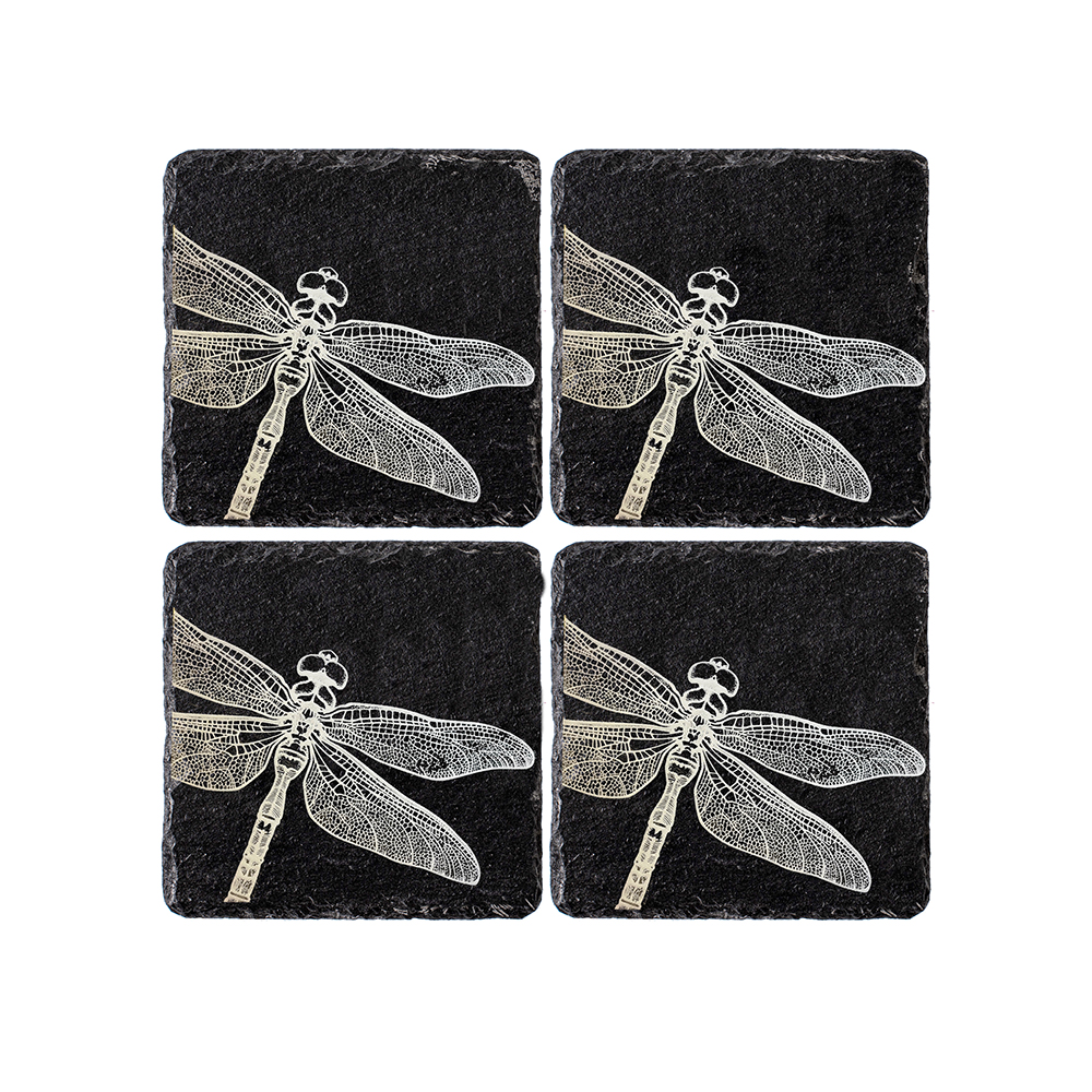 Picture of 4 Dragonfly Slate Coasters