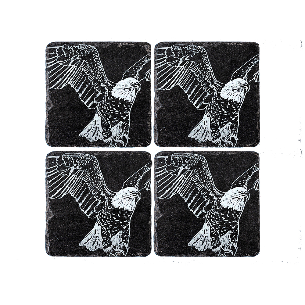 Picture of 4 Eagle Slate Coasters