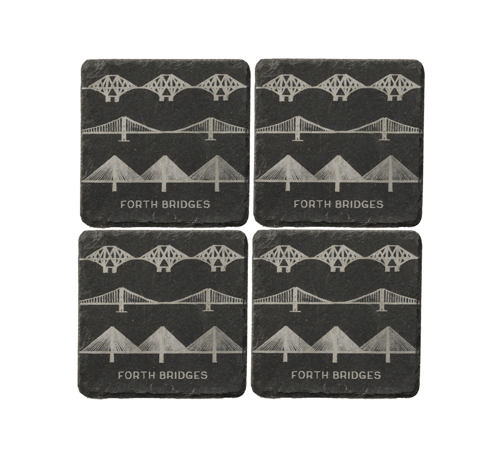 Picture of 4 Forth Bridges Slate Coasters