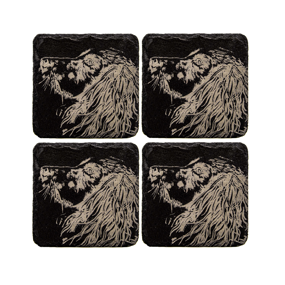 Picture of 4 Spaniel Slate Coasters