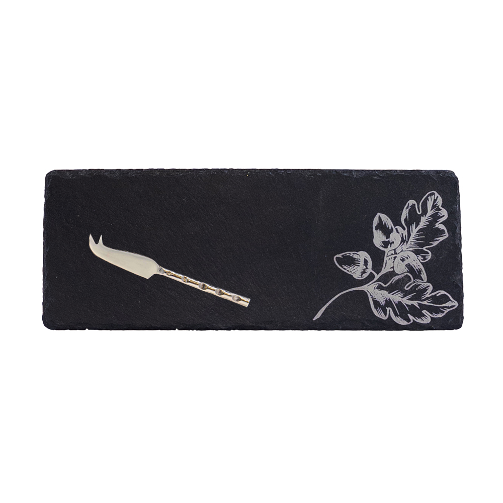Picture of Single Mini Slate Cheese Board & Knife Set - Autum