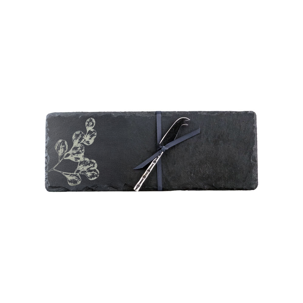 Picture of Single Mini Slate Cheese Board & Knife Set - Flora