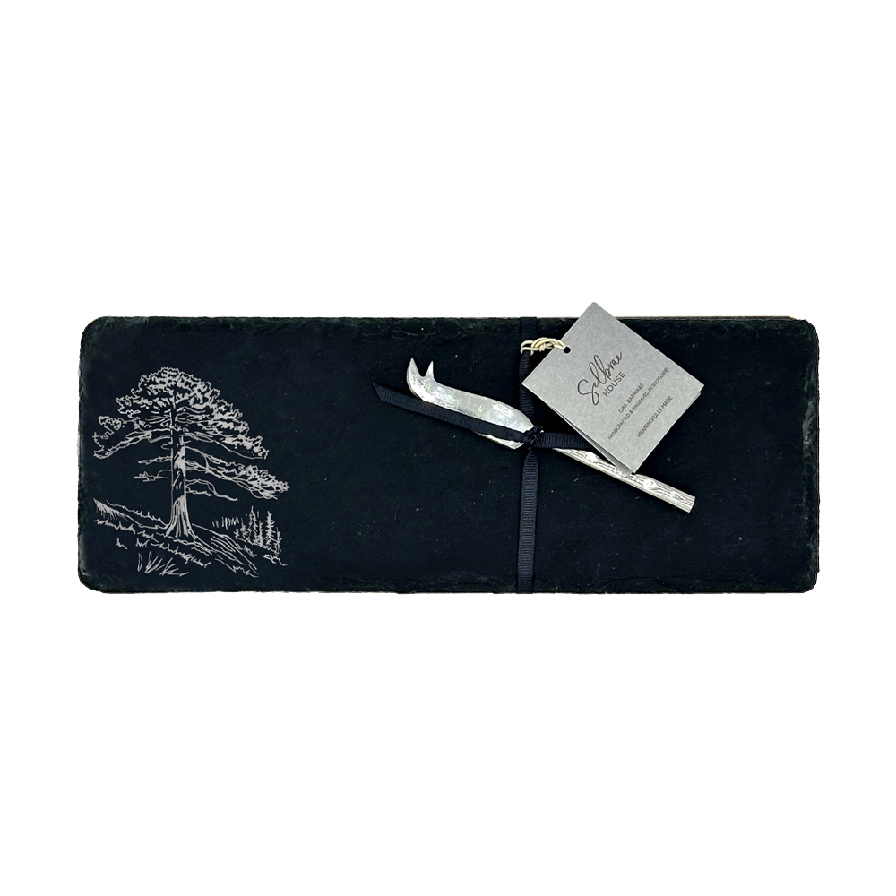 Picture of Single Mini Slate Cheese Board & Knife Set - Red C