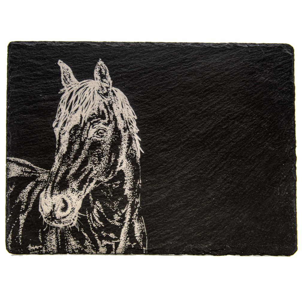 Picture of Horse Portrait Slate Cheese Board