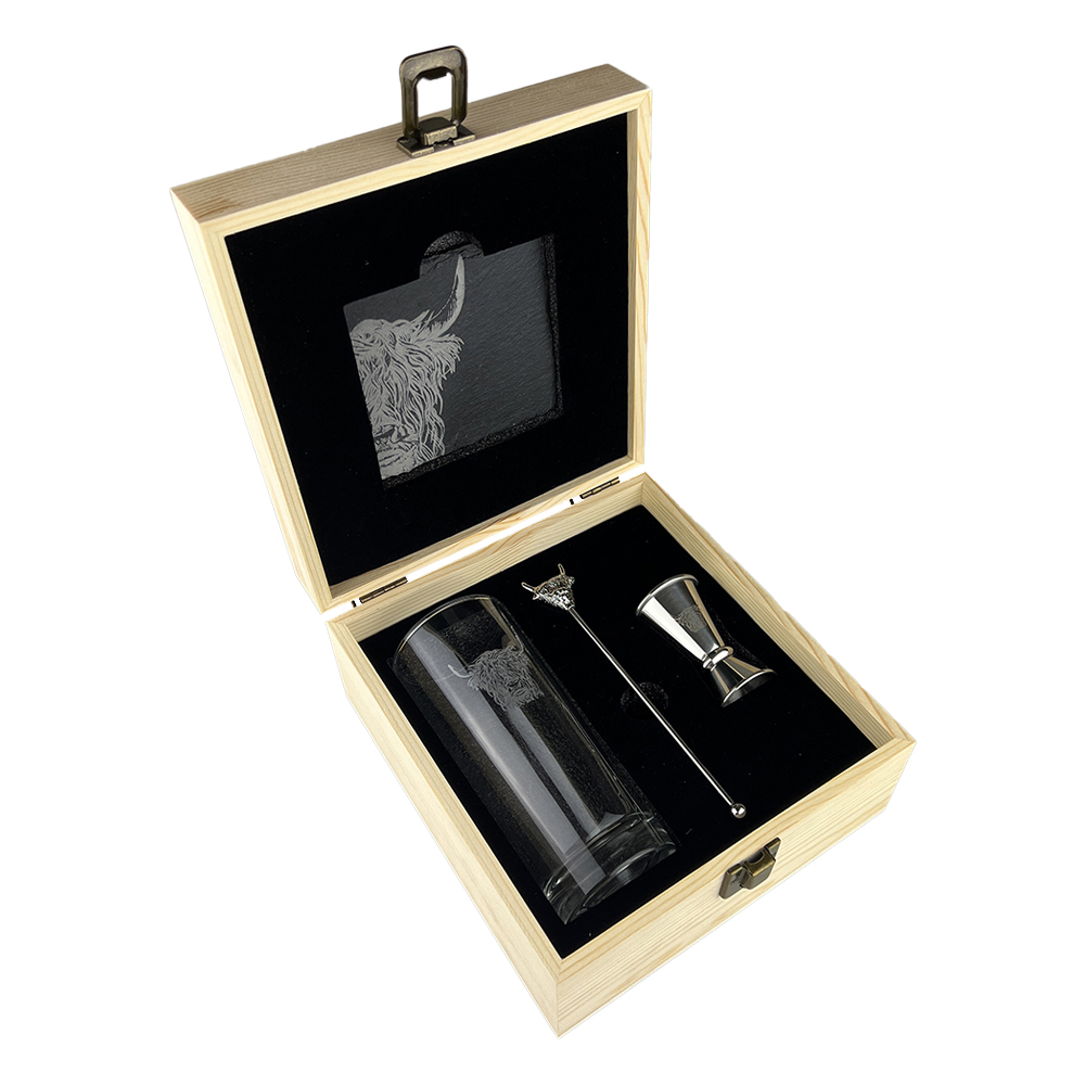 Picture of Highball Drinks Set - Highland Cow