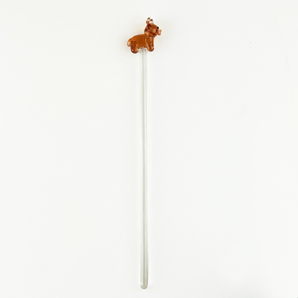 Picture of Glass Drinks Stirrer - Highland Cow