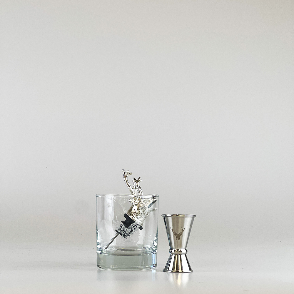 Picture of Stag Glass, Pourer & Jigger Set