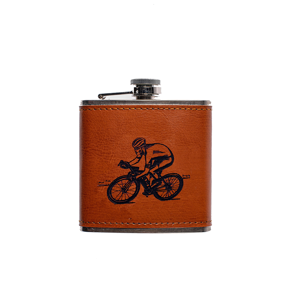 Picture of Leather Hip Flask - Cycling