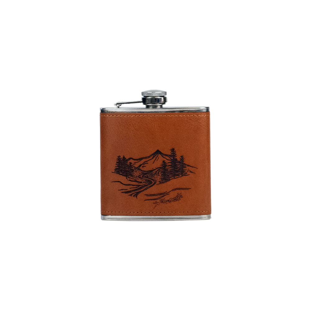 Picture of Leather Hipflask - Mountain