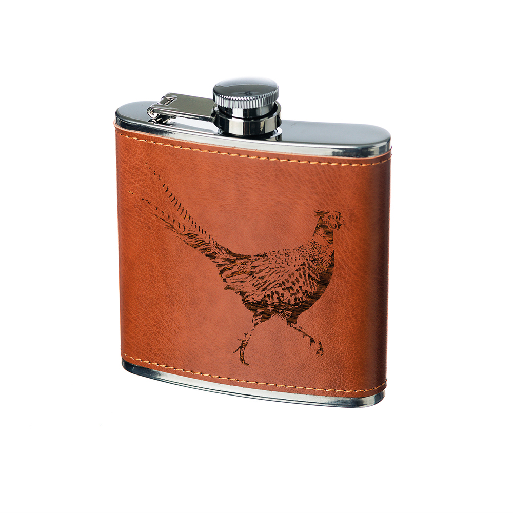Picture of Pheasant Leather Hip Flask
