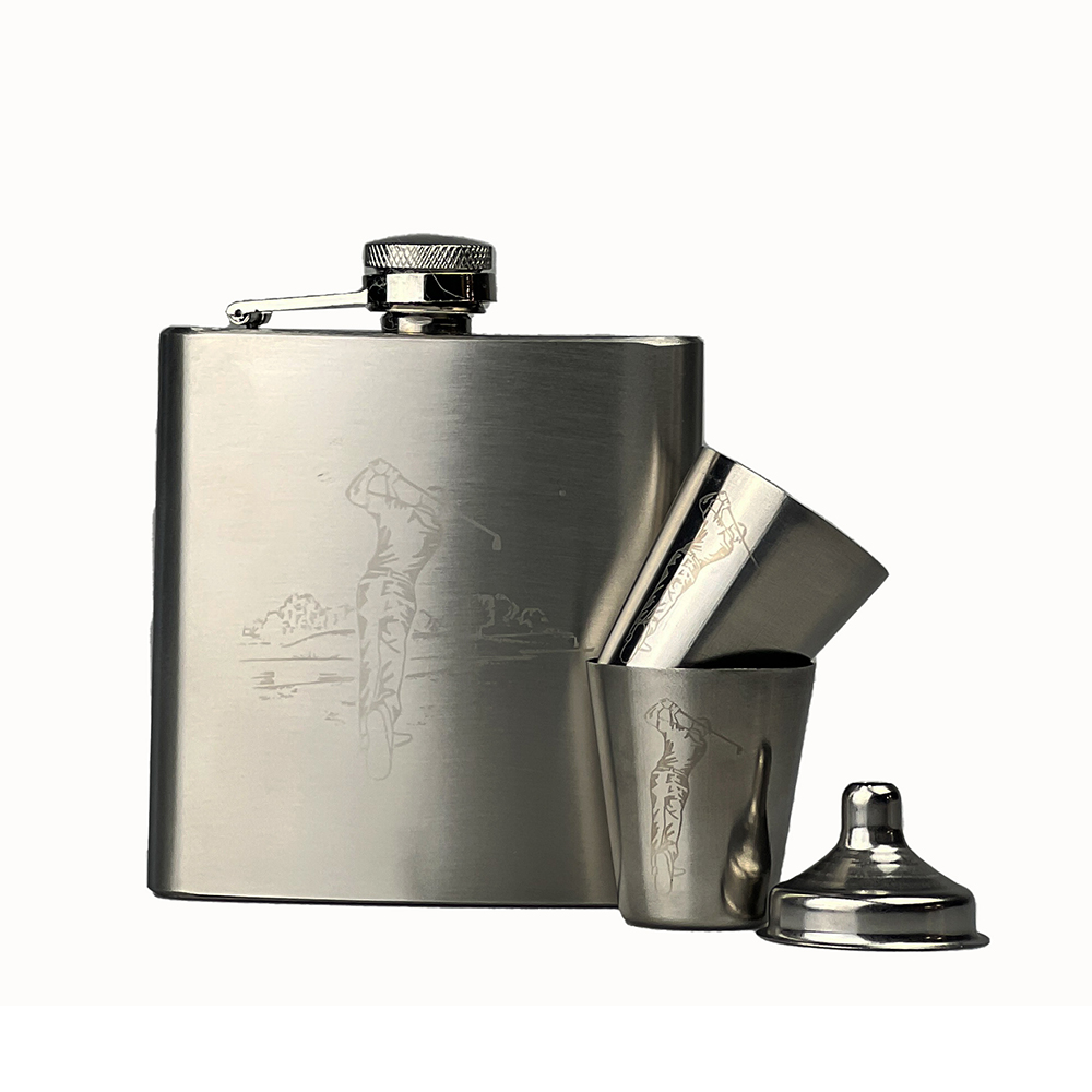 Picture of Golf Hip Flask & Cup Set