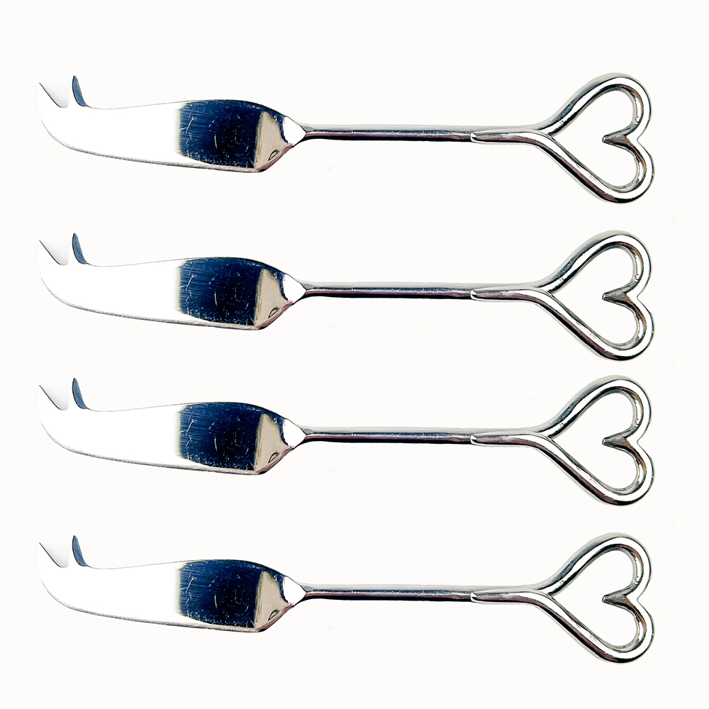 Picture of 4 Mini Cheese Knives - Love Heart