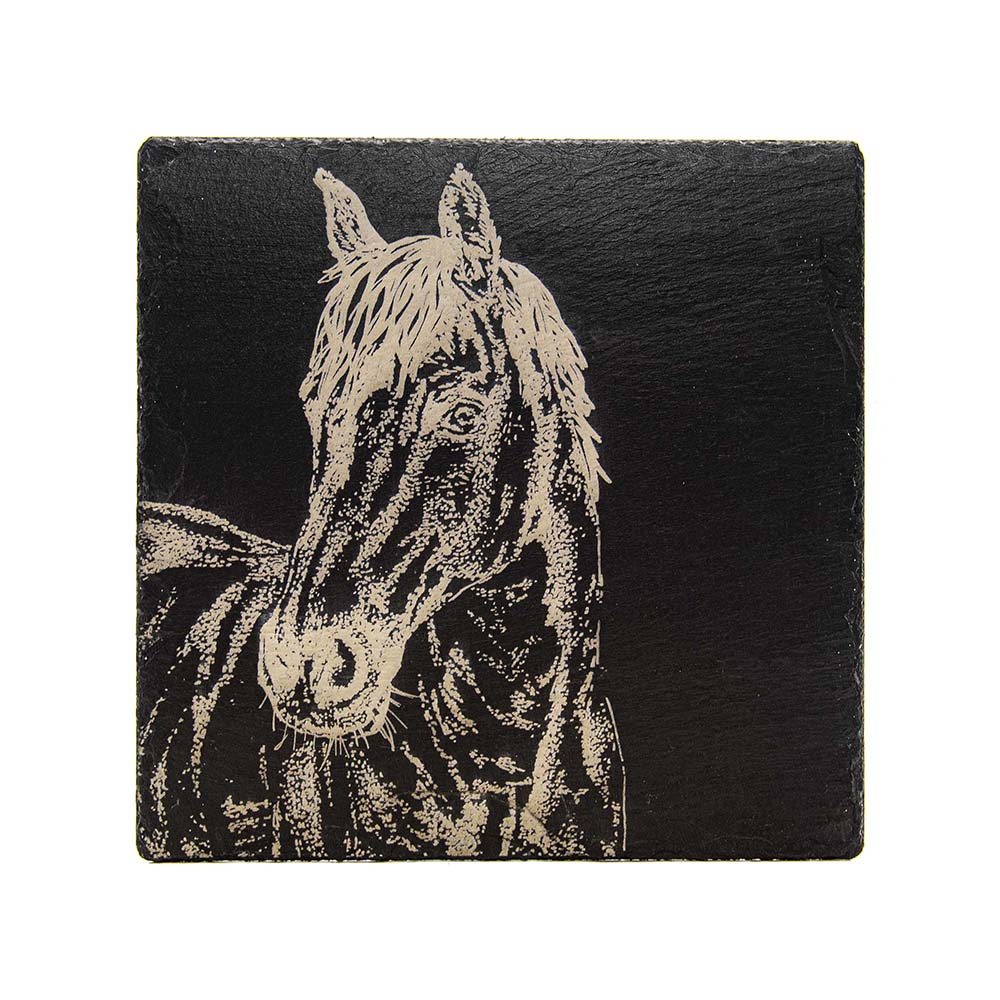 Picture of Horse Portrait Slate Pot Stand