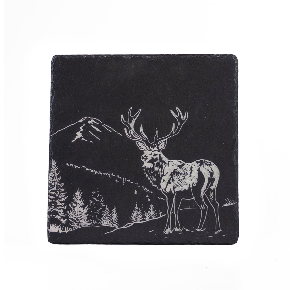 Picture of Slate Pot Stand - Scenic Stag