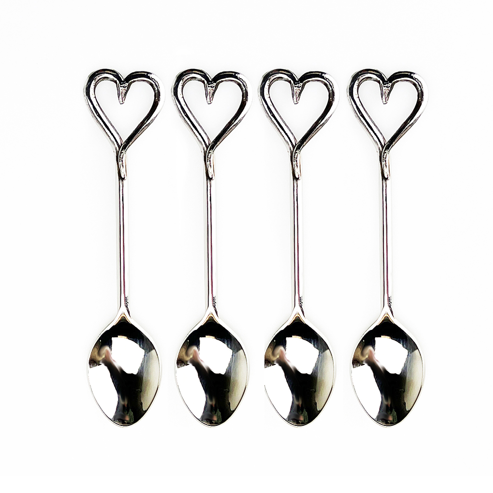 Picture of 4 Love Heart Spoons