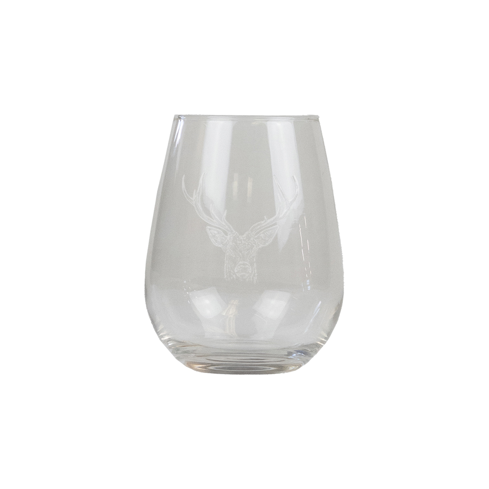 Picture of Single stemless Glass - Stag