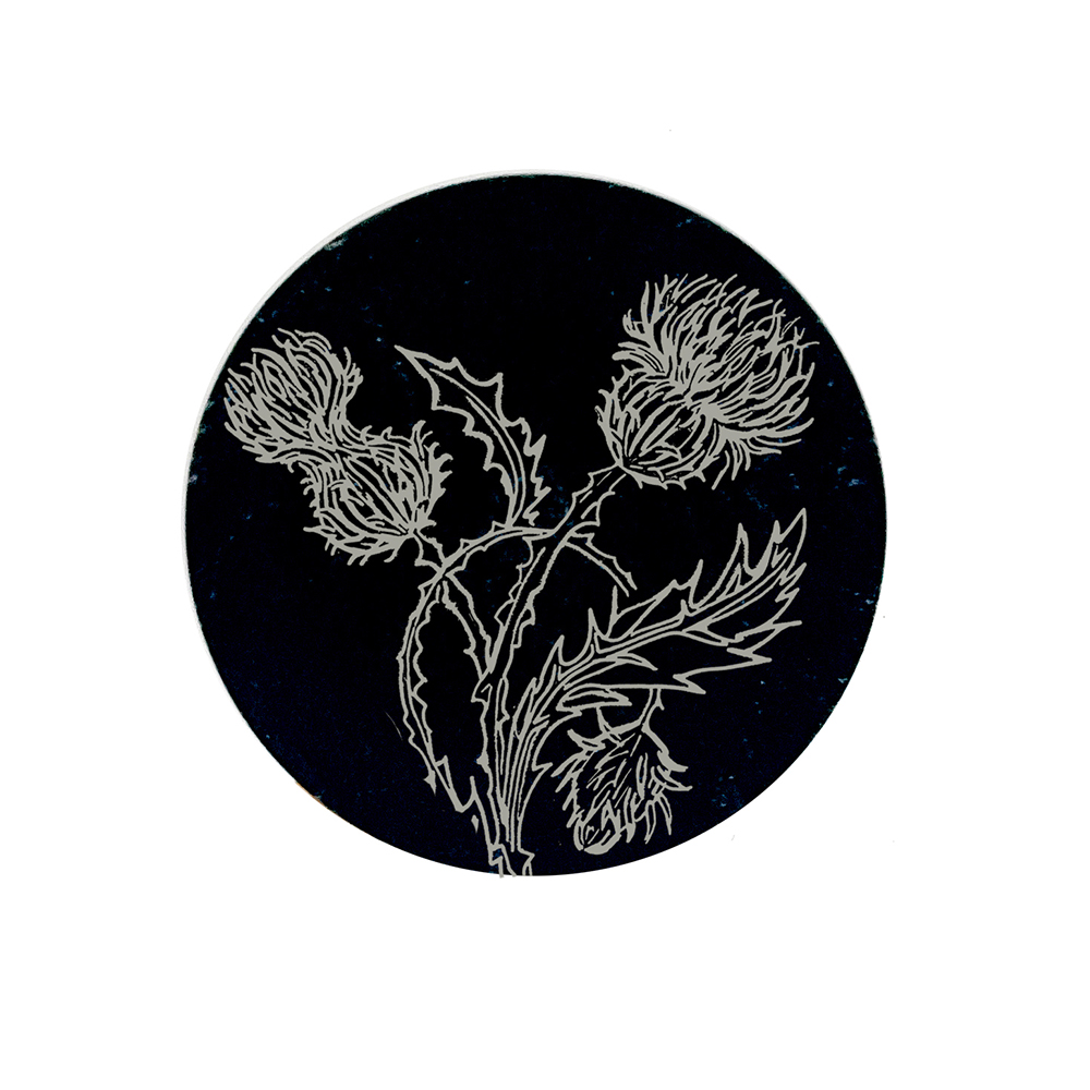 Picture of Slate Magnet - Round - Thistle Trio