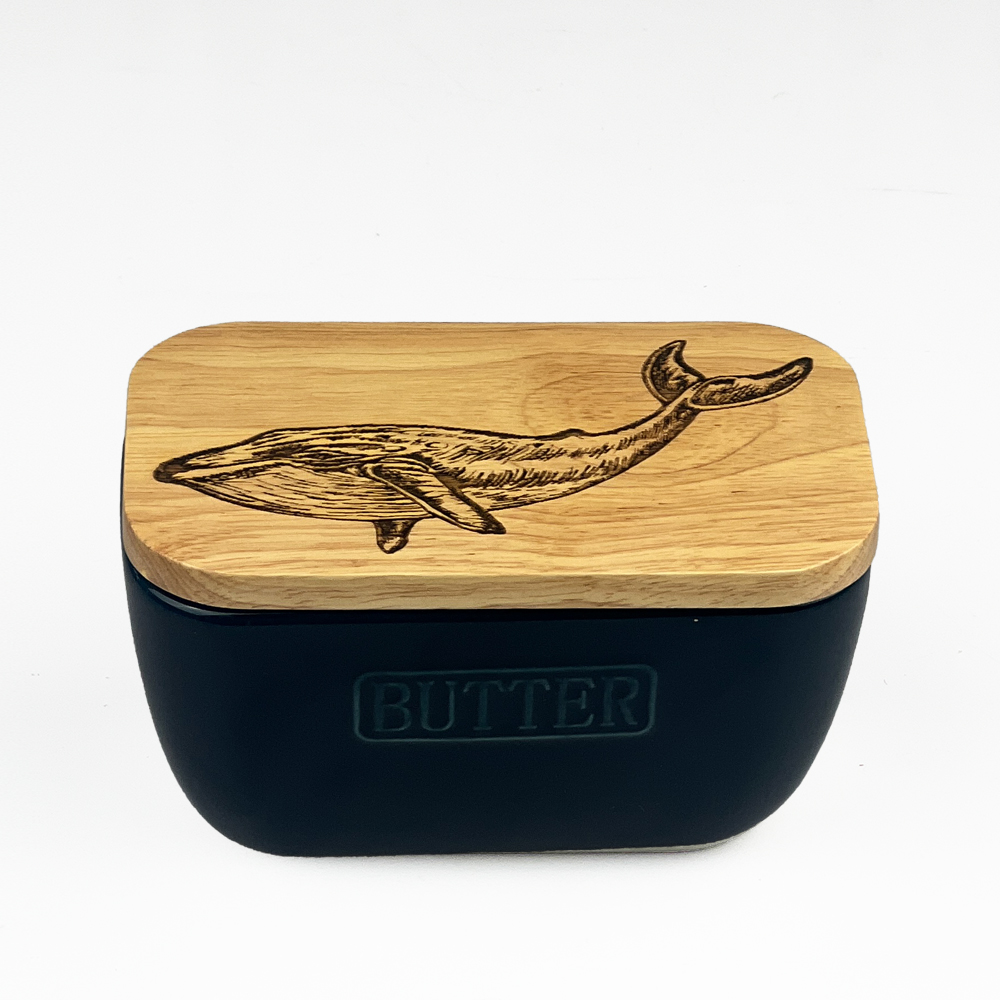 Picture of Blue Butter Dish - Whale