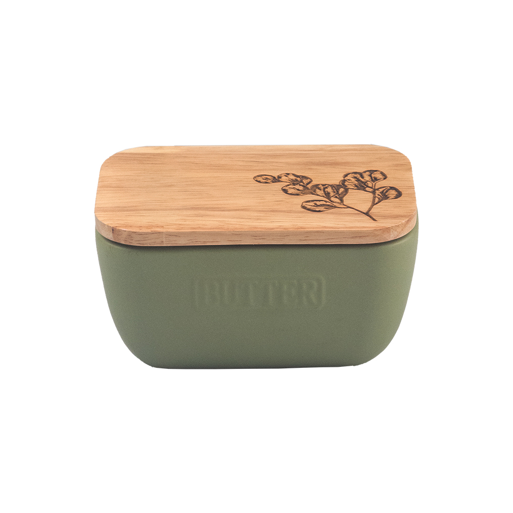 Picture of Sage Green Butter Dish - Flora