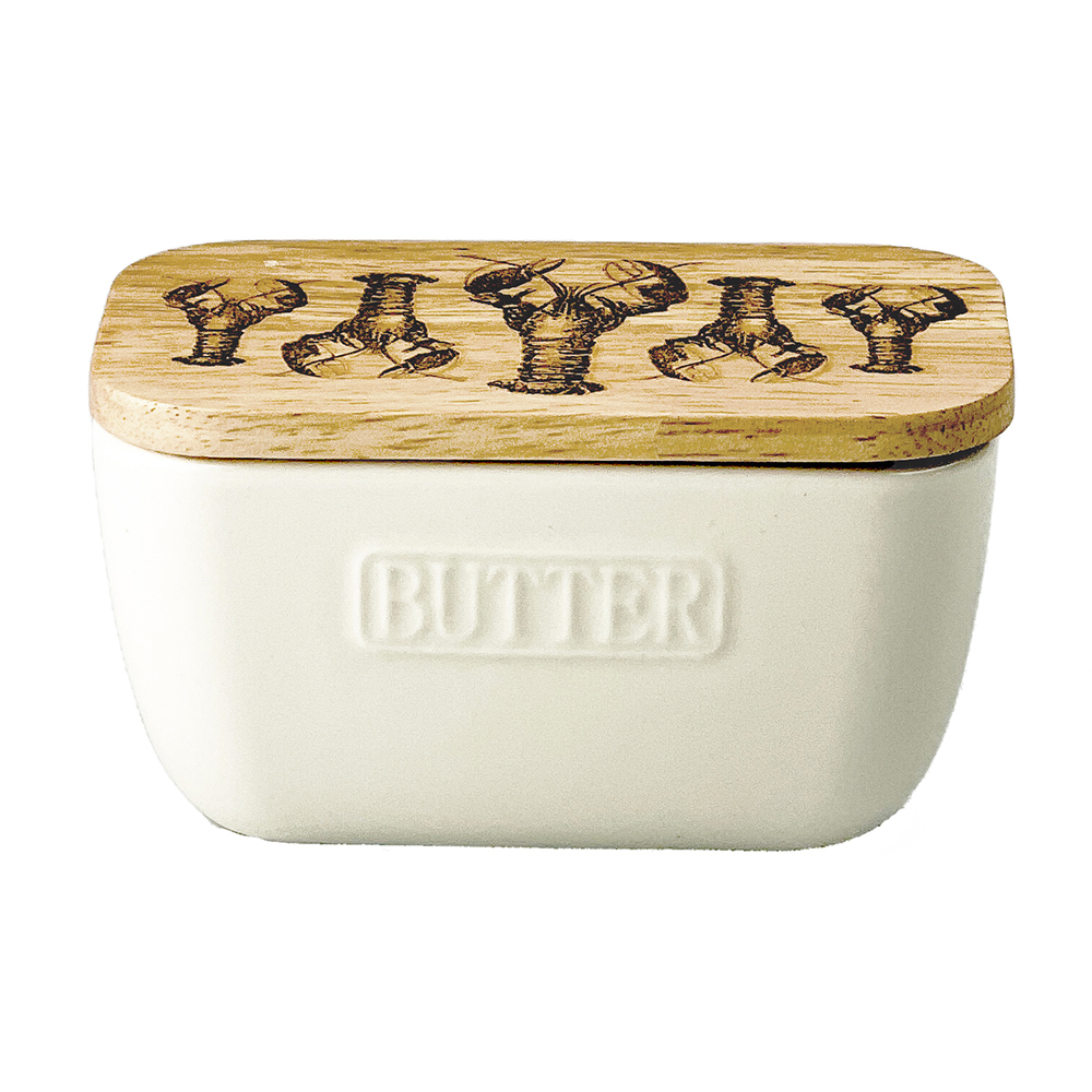 Picture of White Butter Dish - Lobster Repeat