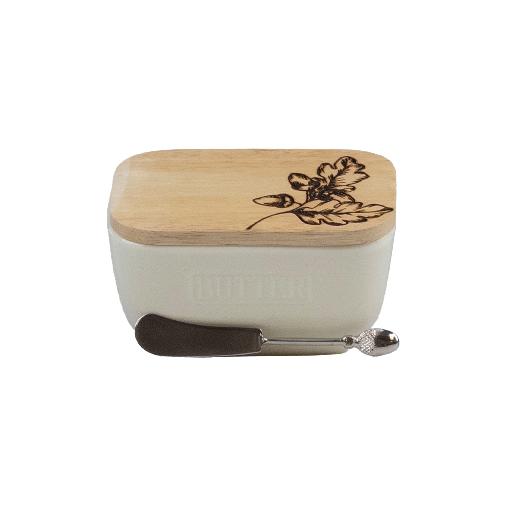 Picture of Butter Dish & Knife Set - Acorn