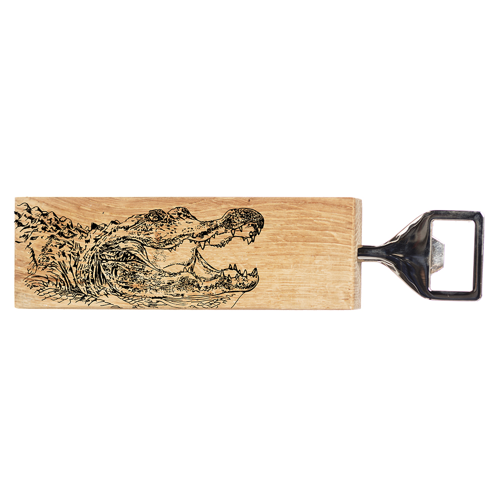 Picture of Oak Bottle Opener - Alligator