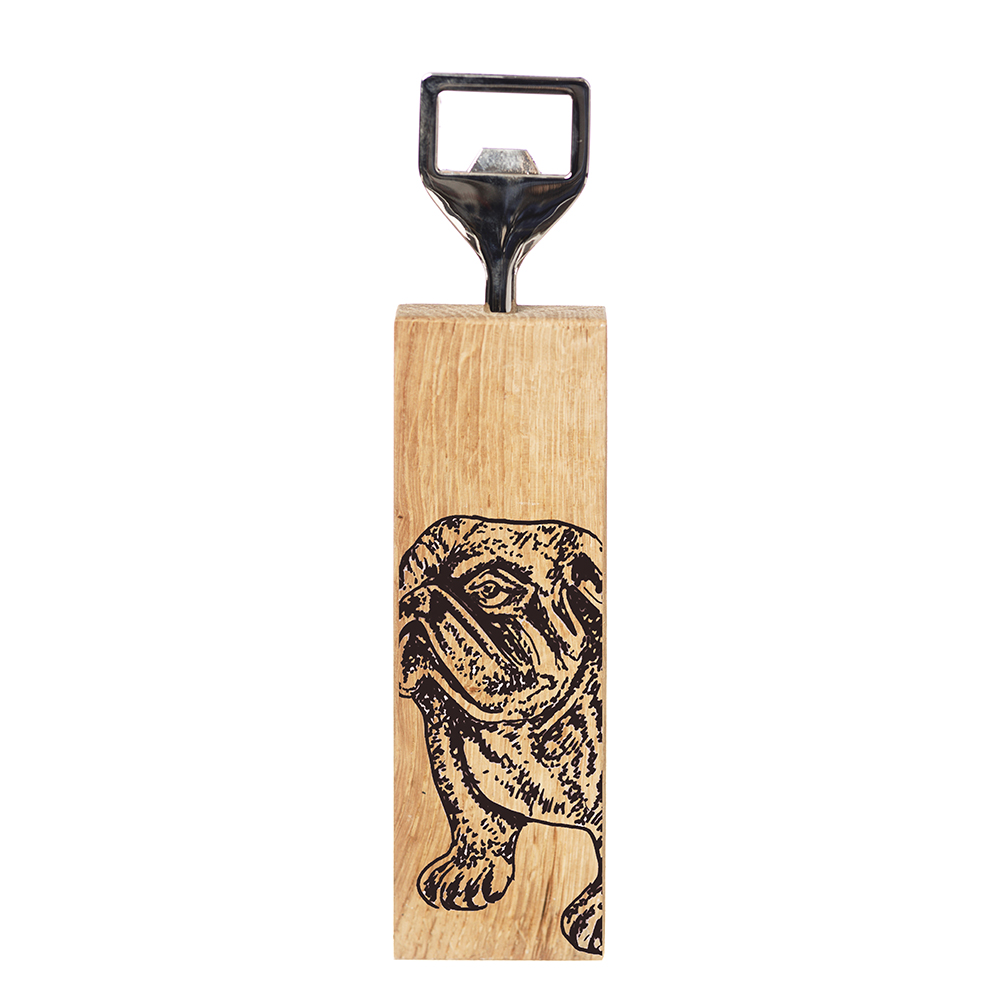 Picture of Bulldog Oak Bottle Opener