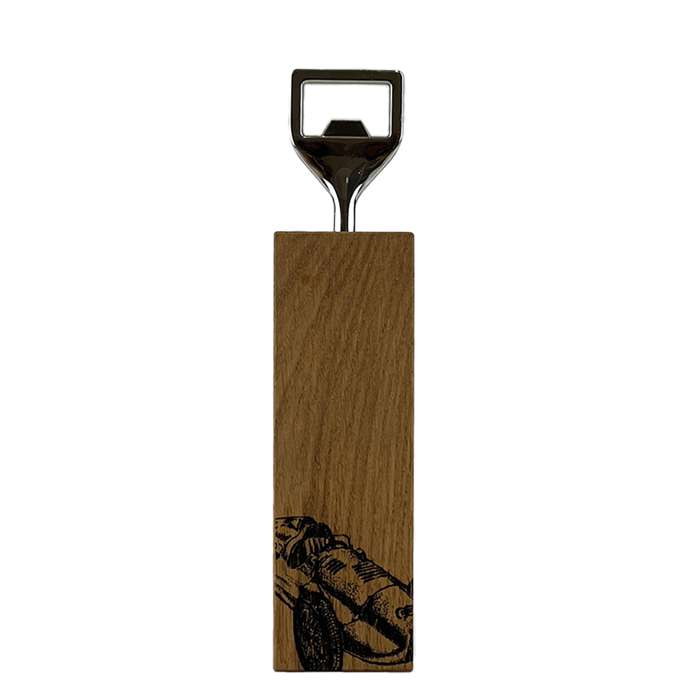 Picture of Oak Bottle Opener - Vintage Racing Car