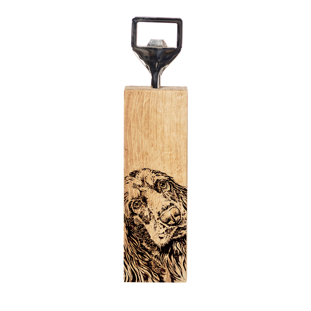 Picture of Cocker Spaniel Oak Bottle Opener