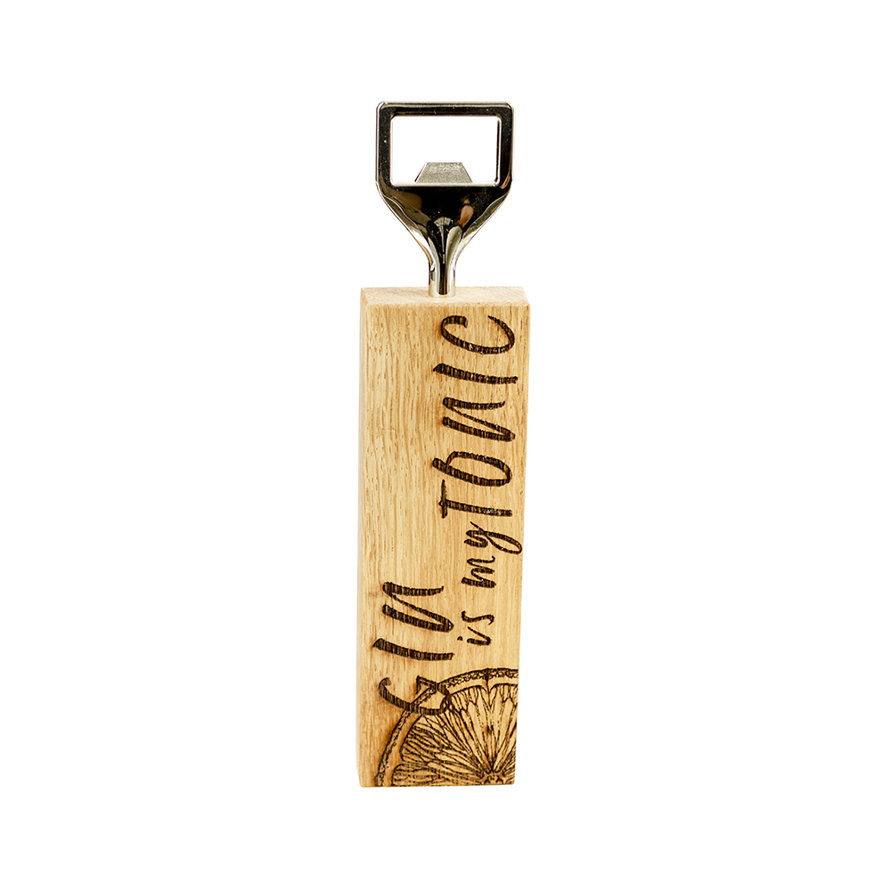 Picture of Gin is my Tonic Oak Bottle Opener