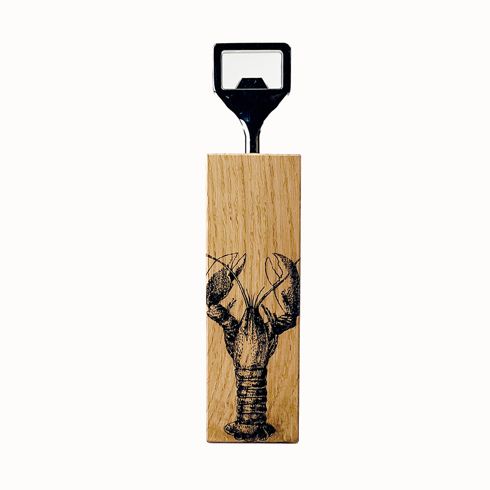 Picture of Oak Bottle Opener - Lobster
