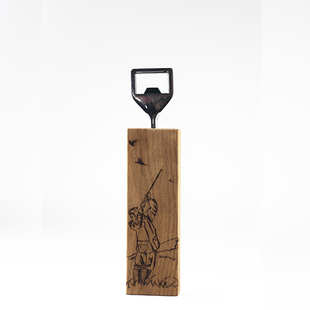 Picture of Shooting Oak Bottle Opener
