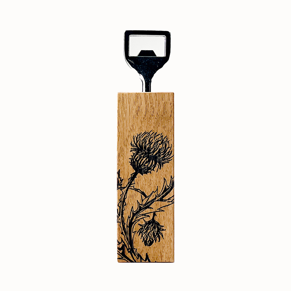 Picture of Oak Bottle Opener  - Thistle Trio