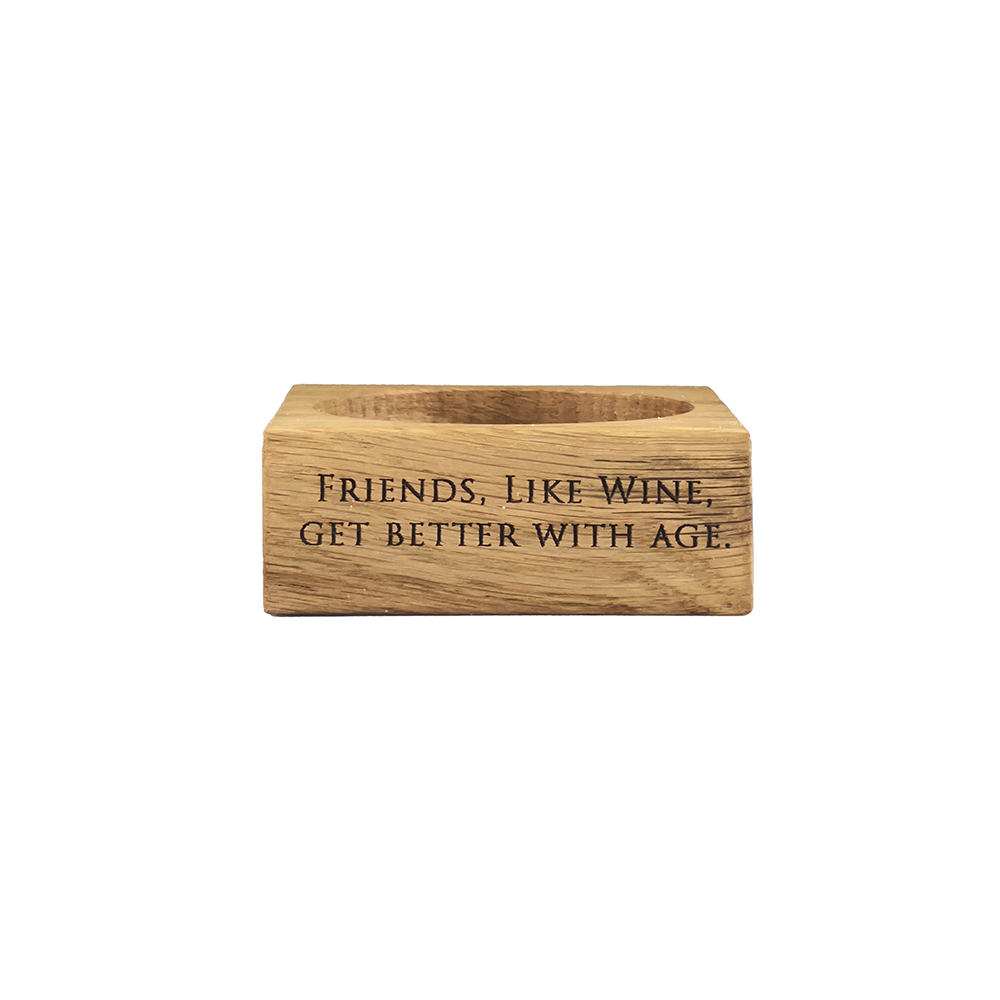 Picture of Oak Wine Bottle Coaster - Wine
