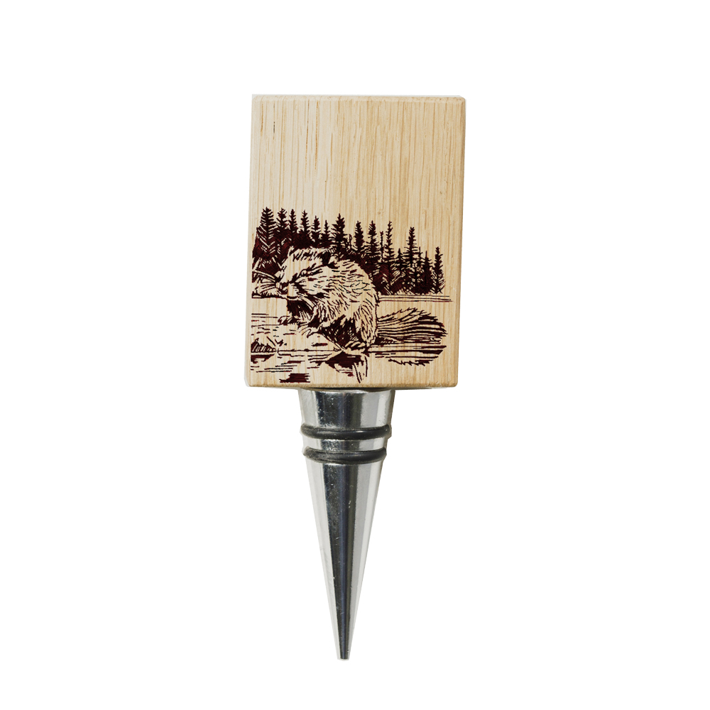 Picture of Oak Bottle Stopper - Beaver