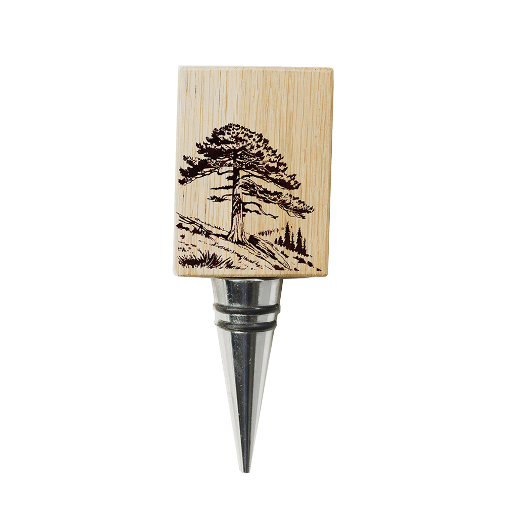 Picture of Oak Bottle Stopper - Red Cedar Tree
