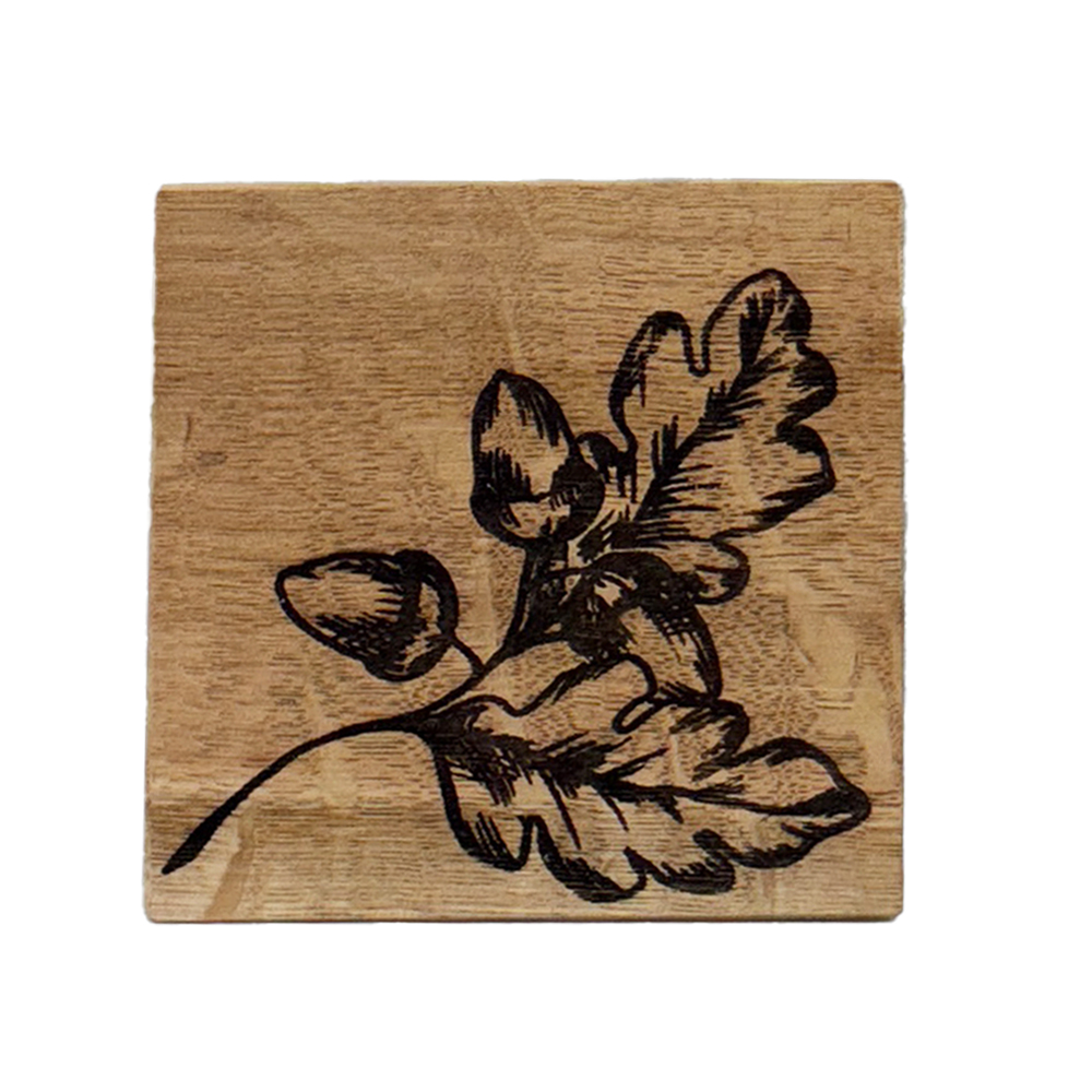 Picture of Single Oak Coaster -  Autumn Acorns