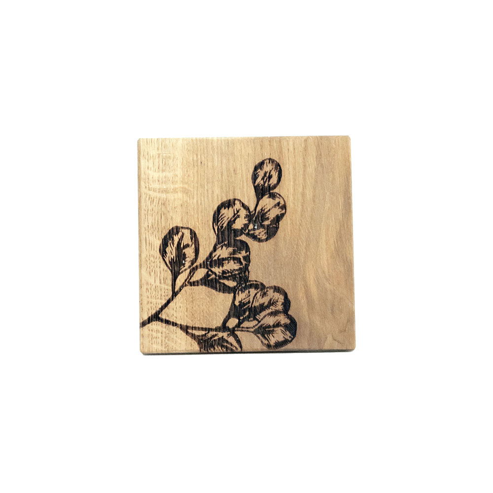 Picture of Single Oak Coaster - Flora