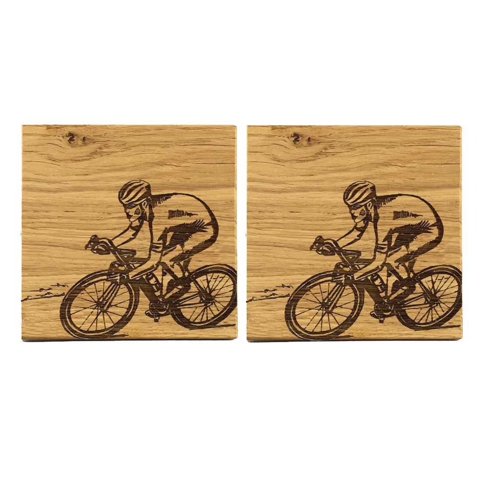 Picture of 2 Oak Coasters - Cycling