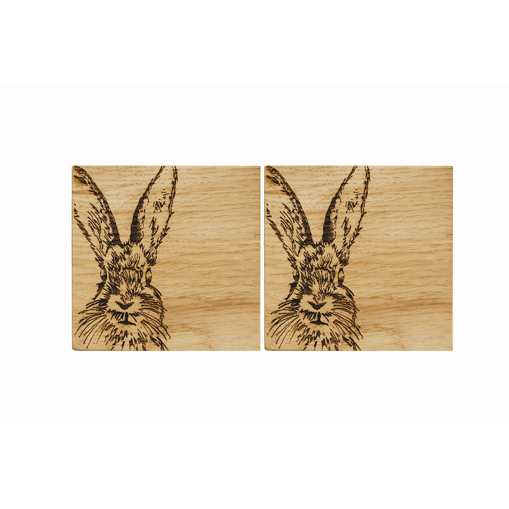 Picture of 2 Hare Oak Coasters