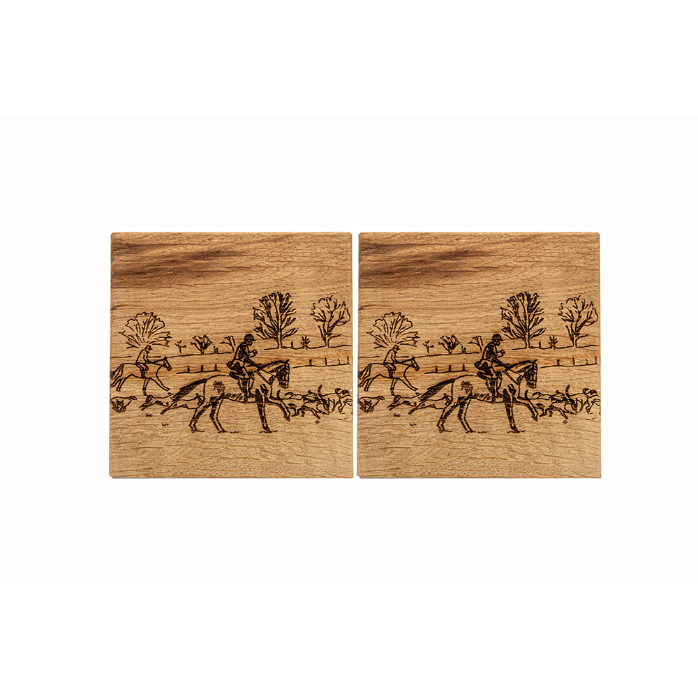 Picture of 2 Hunting Oak Coasters