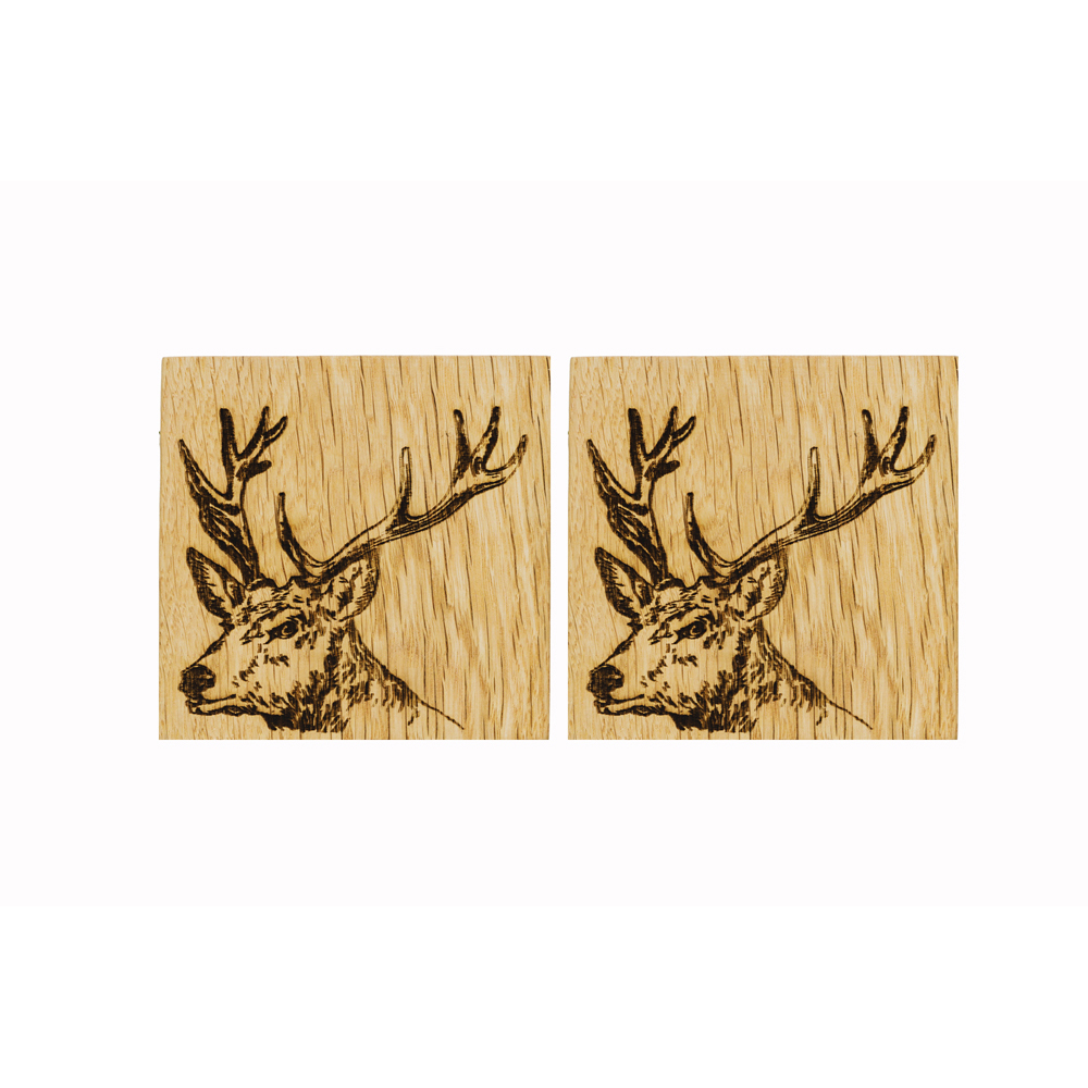 Picture of 2 Stag Oak Coasters