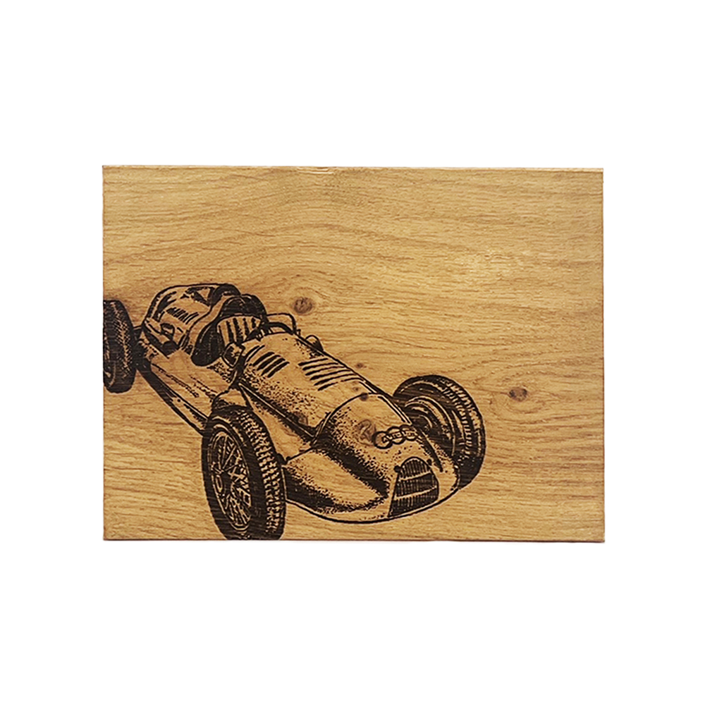 Picture of Oak Bar Board - Vintage Racing Car