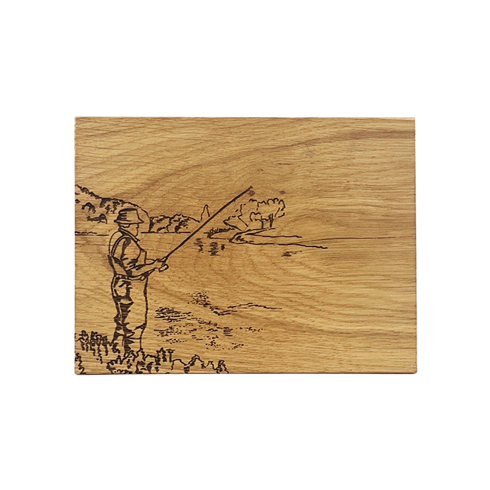 Picture of Oak Bar Board - Fishing