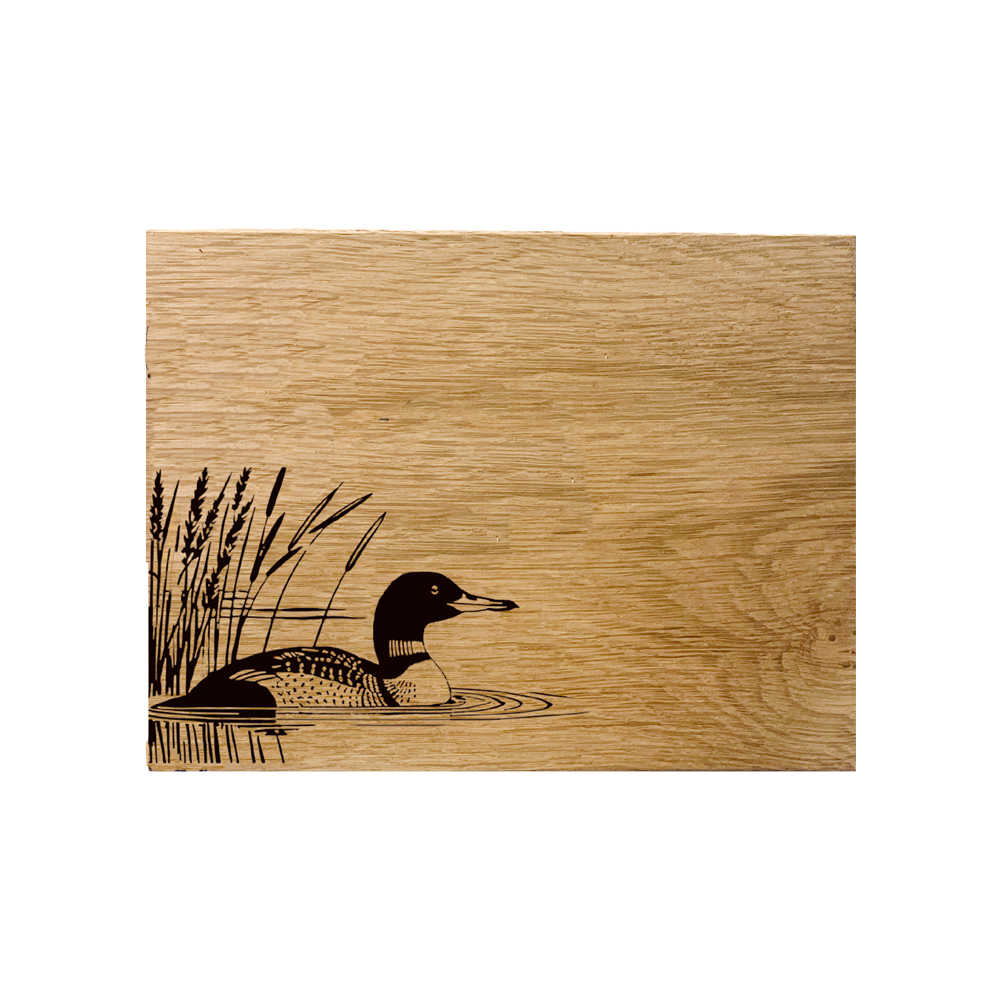 Picture of Oak Bar Board - Loon Bird