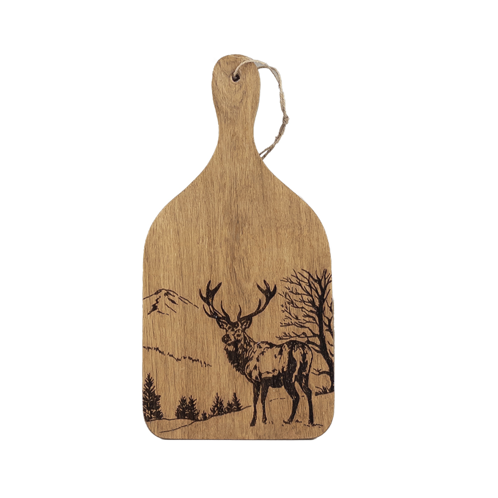 Picture of Oak Hanging Paddle  - Small - Scenic Stag
