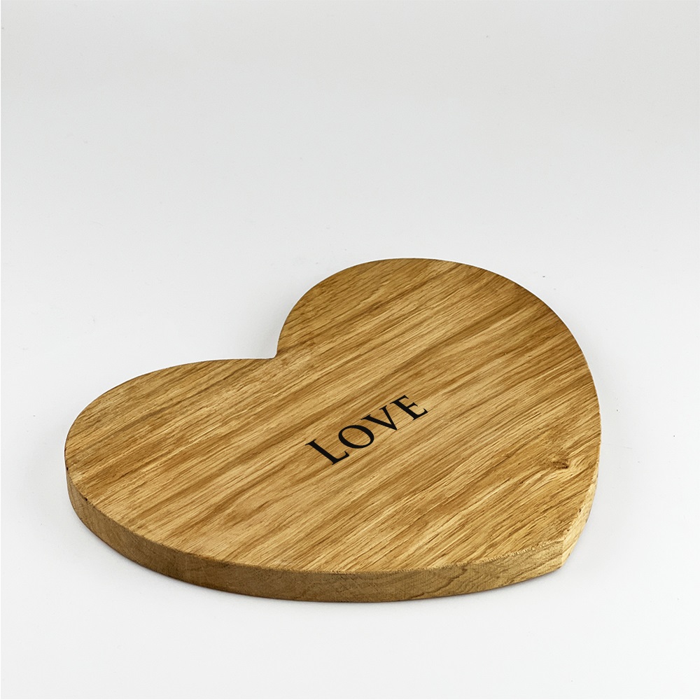 Picture of Oak Serving Board - Heart  - Love